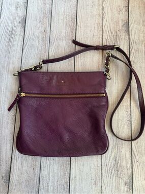 KATE SPADE Jackson Street Melisse Leather Purple Crossbody Purse Bag